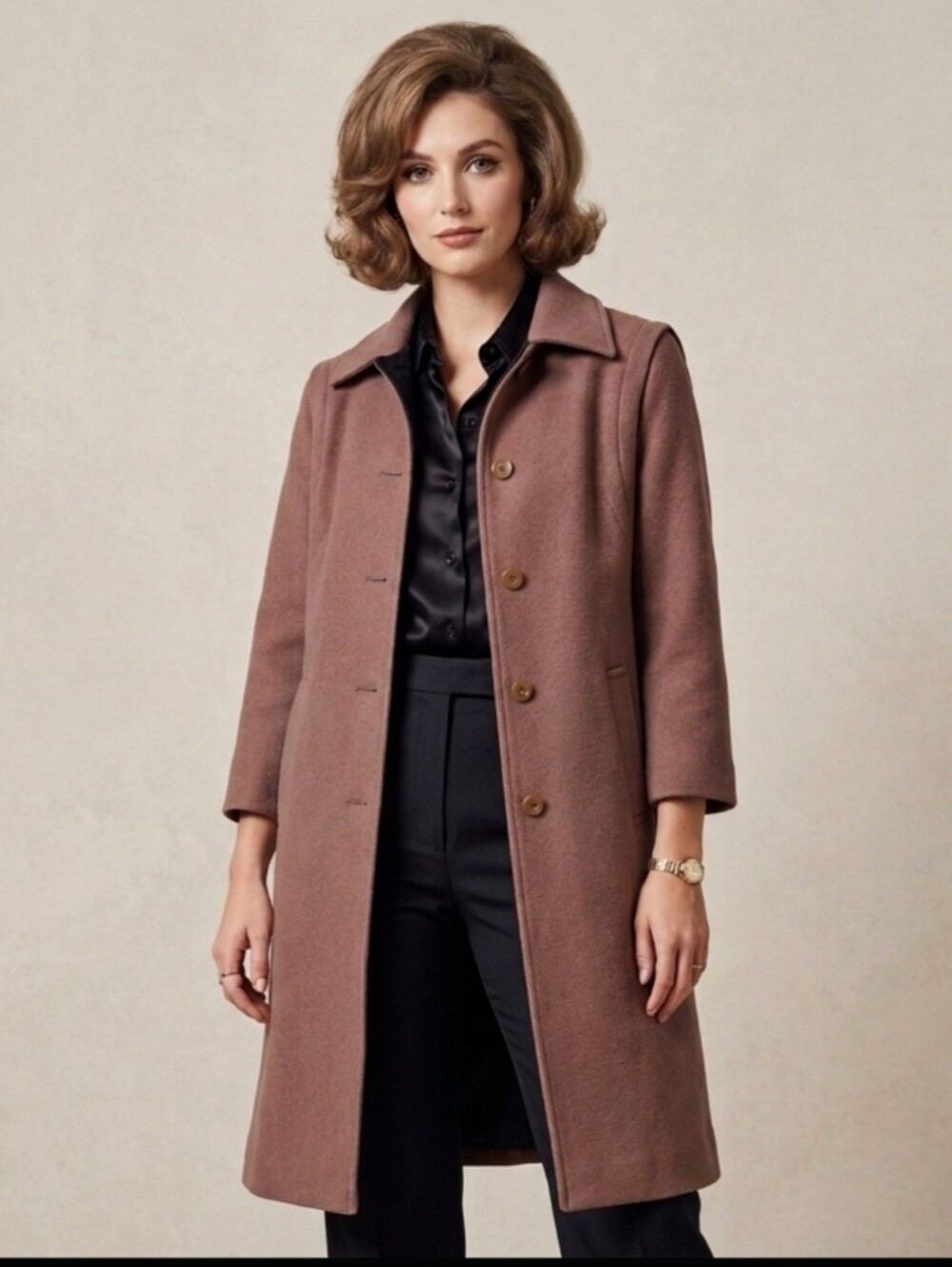 Vintage 70s 80s WoolCoat Stranger Thing Nancy Wheeler Aesthetic ILGWU Union Made